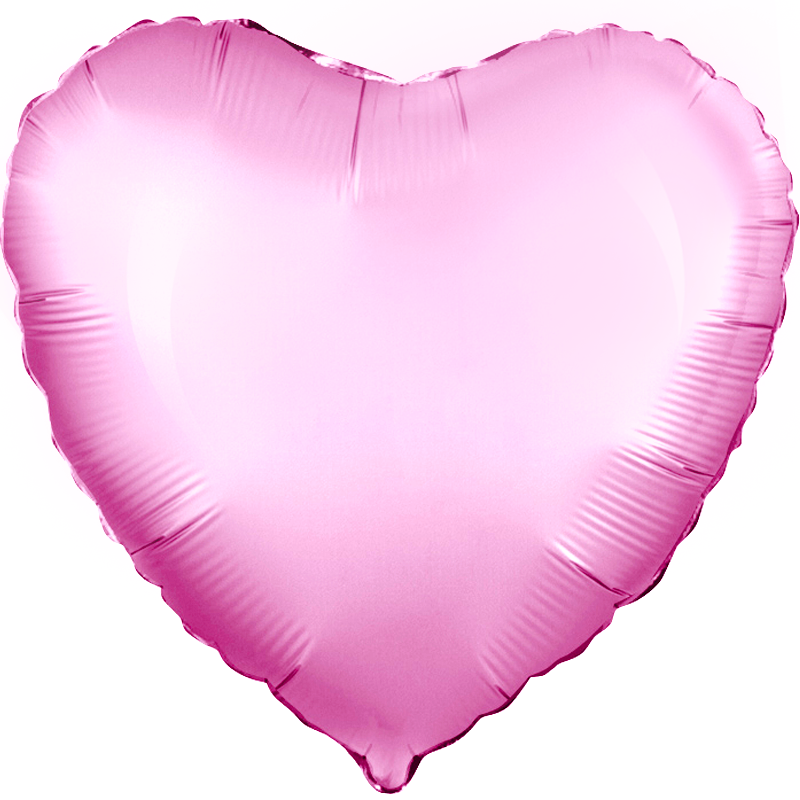 Фольгированное Сердце, Розовый (46 см)